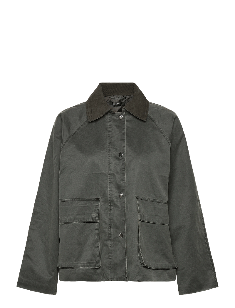 Gina Tricot - Waxed effect jacket - utility-jakker - dark green (6049) - 0