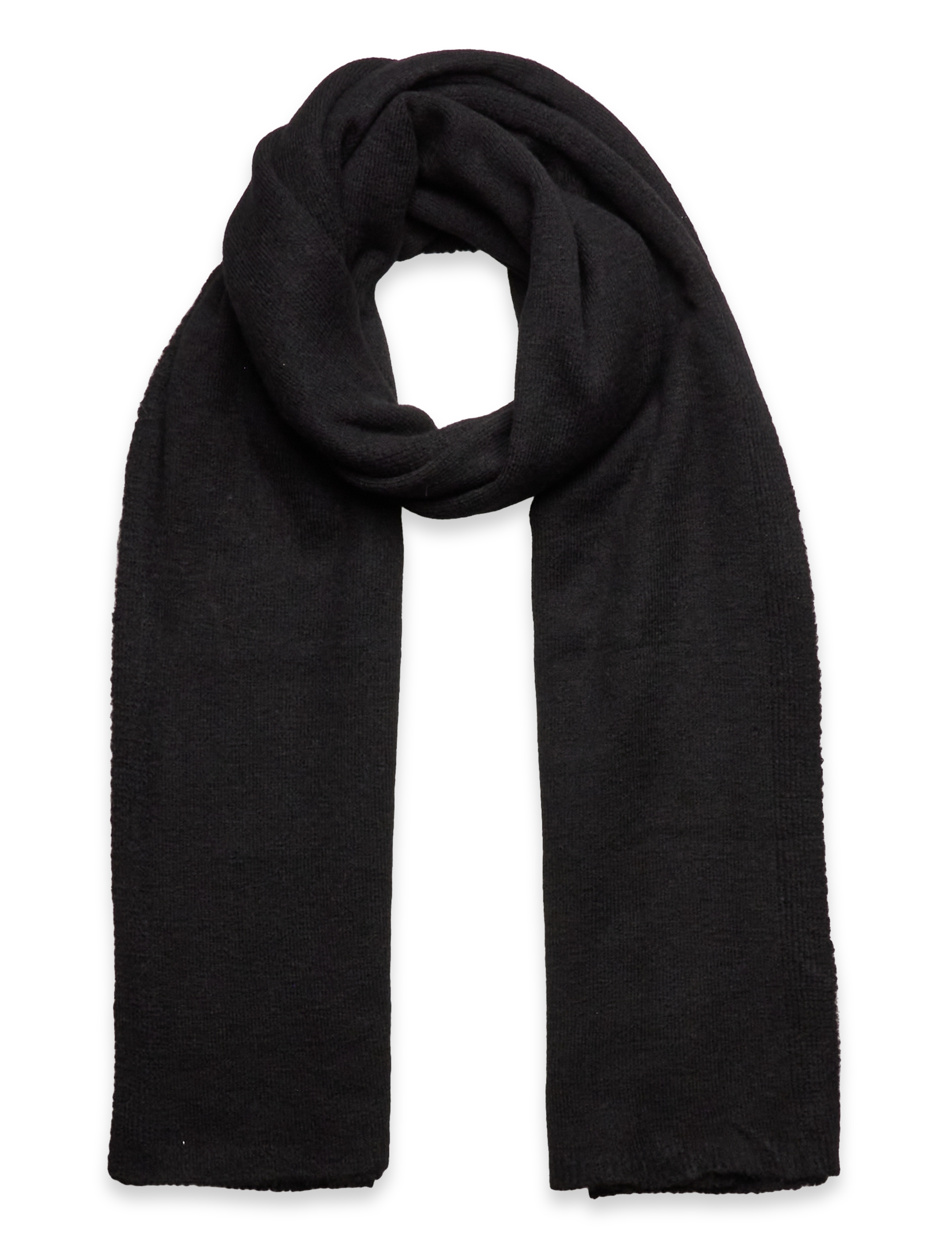 Gina Tricot soft knitted scarf - Accessoarer - BLACK (9000) / black