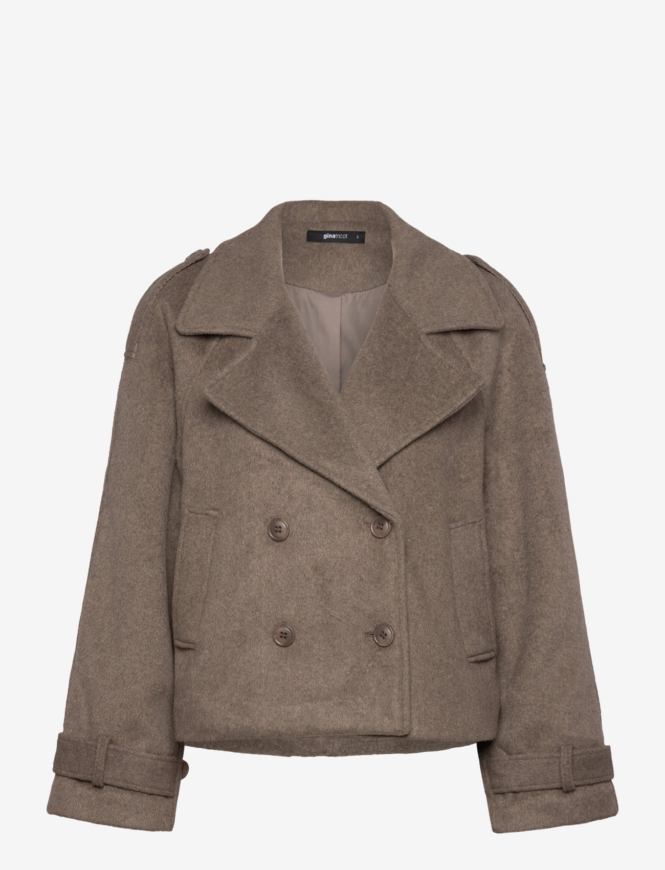 Gina Tricot - Wool blend trench coat - ulljackor - taupe (7177) - 0