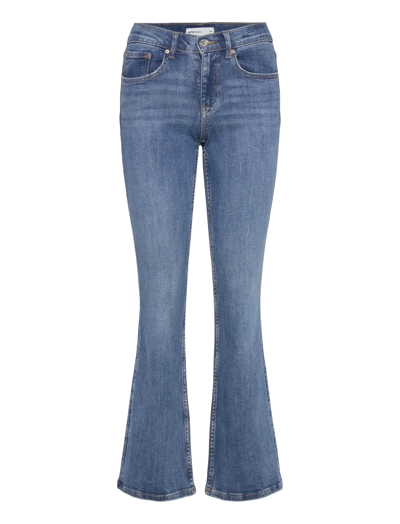 Gina Tricot Low waist bootcut jeans - Teksad - MID BLUE / blue