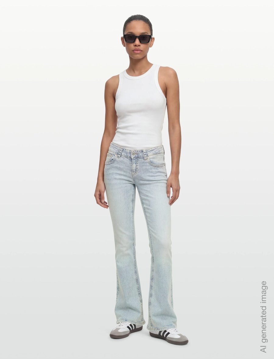 Gina Tricot - Y2k low bootcut jeans - bootcut jeans - lt blue - 0