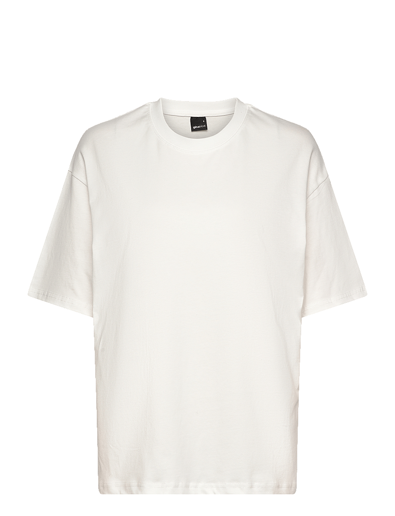 Gina Tricot - Oversized print tee - t-shirts - offwhite/red - 0