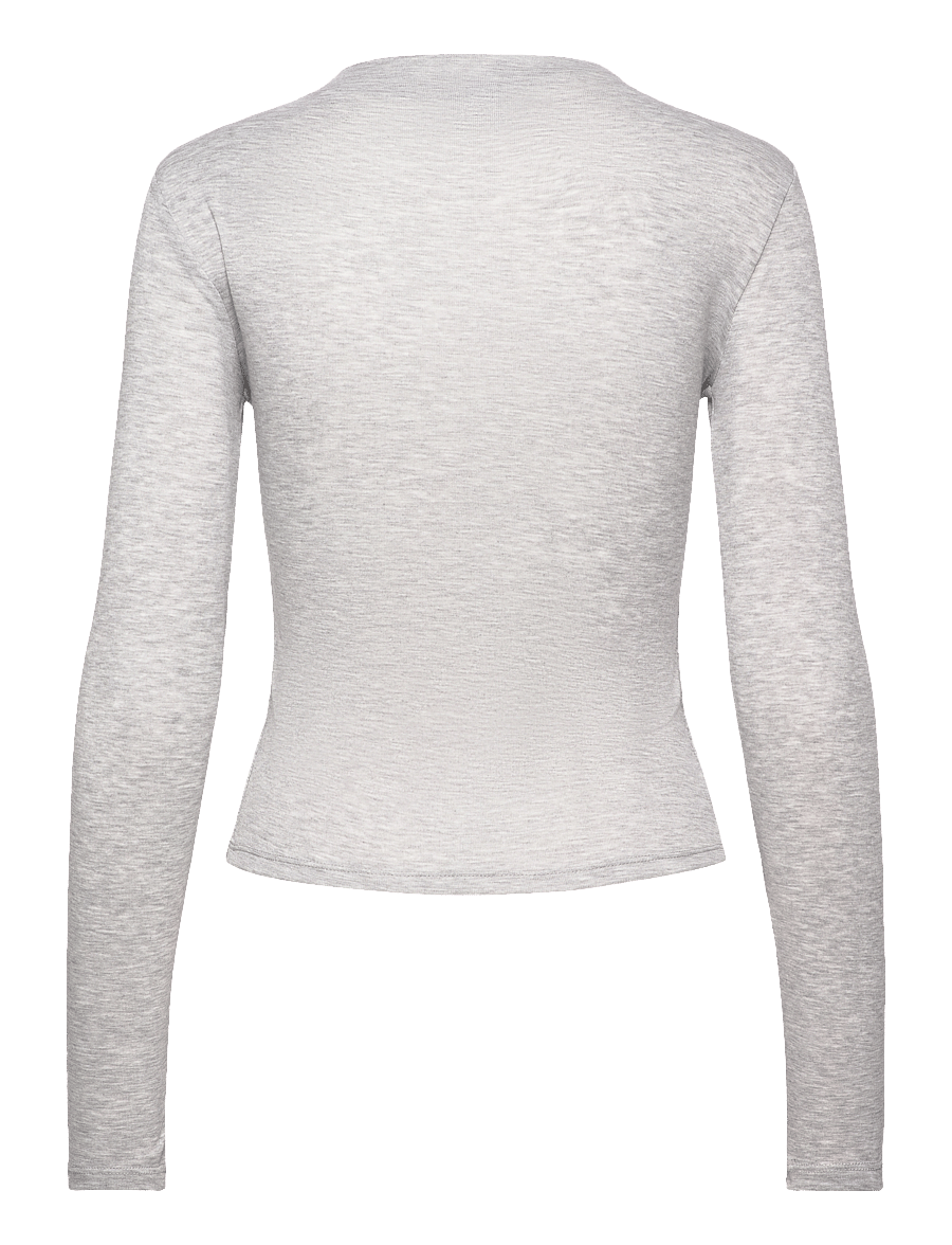 Gina Tricot - Button top - koftor - lt grey melange - 1