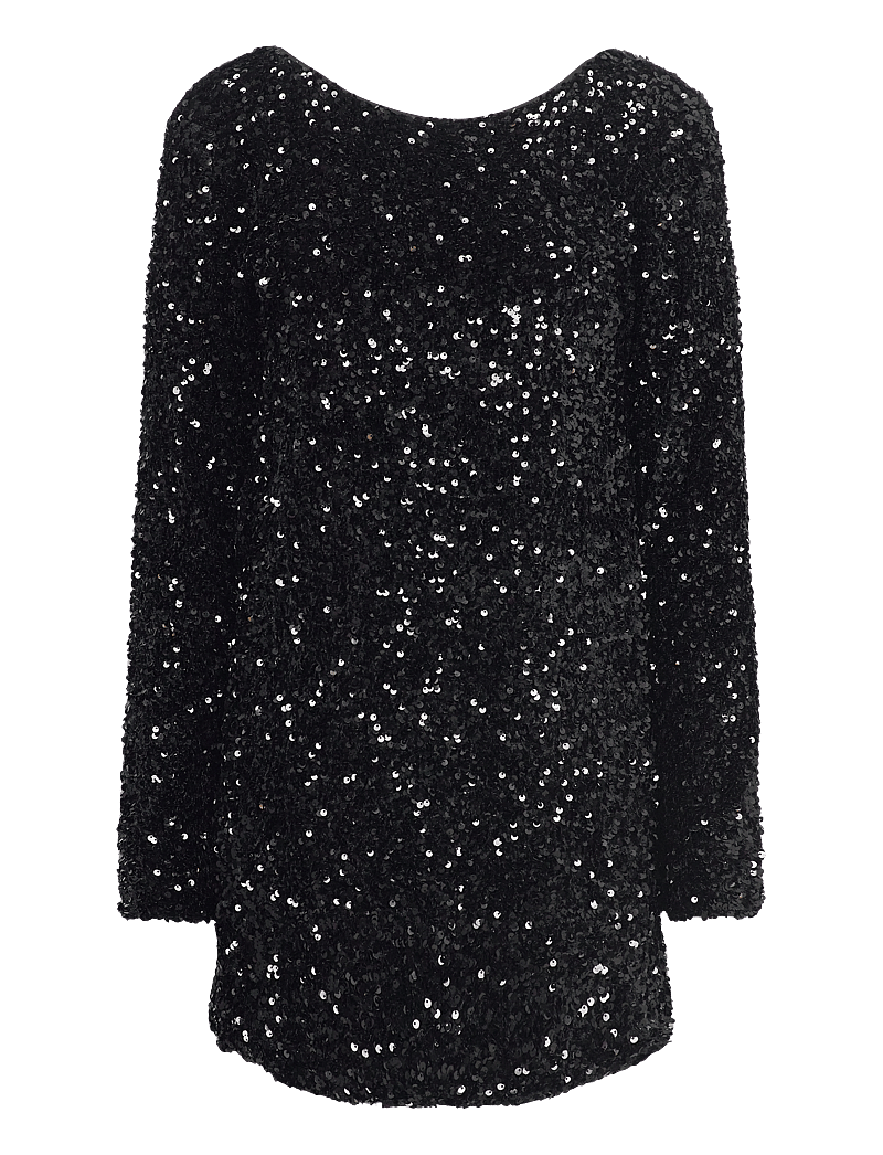 Gina Tricot - Loose sequin mini dress - pailletkjoler - black (9000) - 0