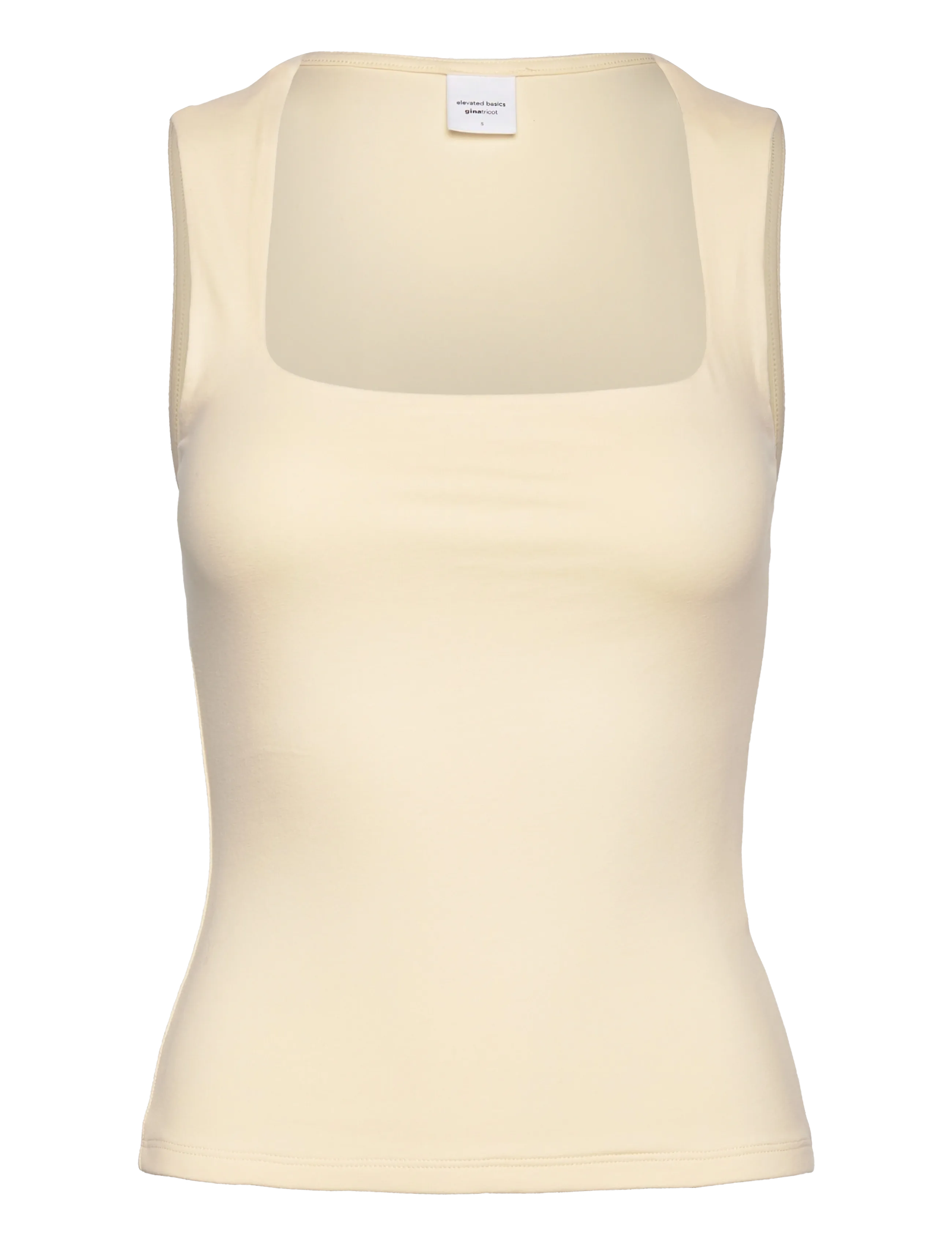 Gina Tricot Square neck tank top - Gina Tricot - AFTERGLOW (7209) / cream