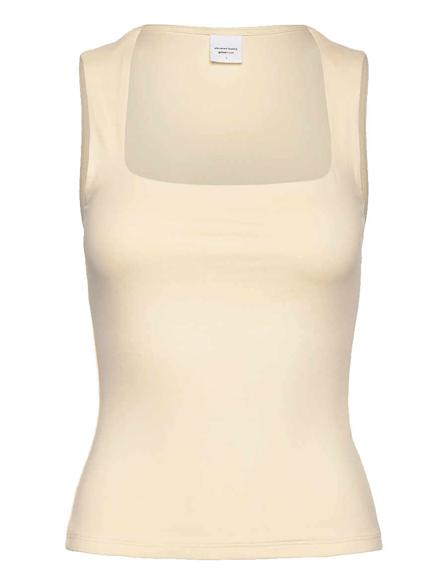 Gina Tricot - Square neck tank top - linnen - afterglow (7209) - 1