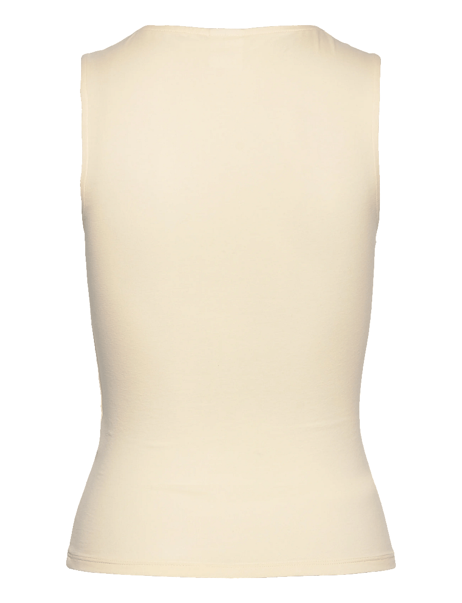 Gina Tricot - Square neck tank top - linnen - afterglow (7209) - 2