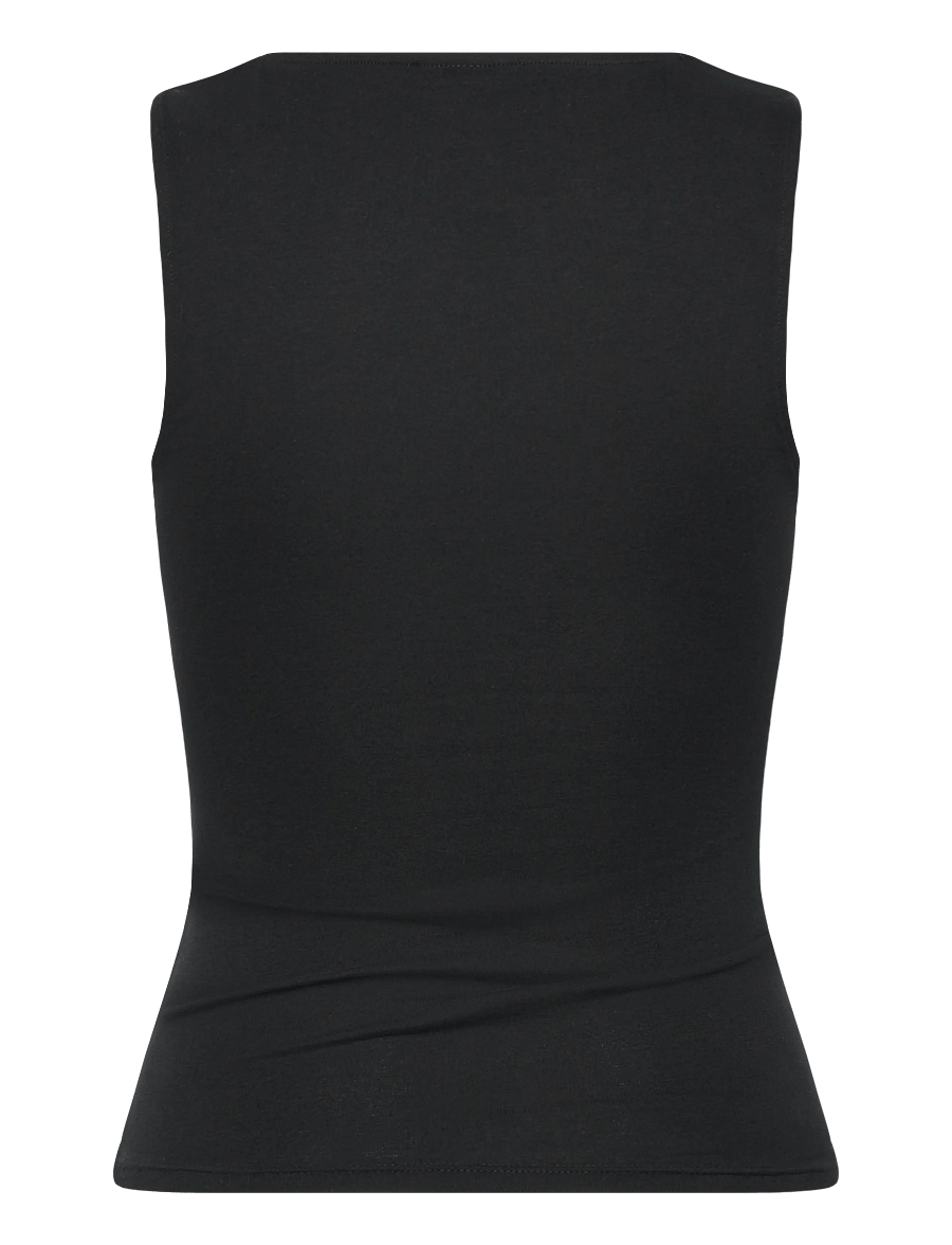 Gina Tricot - Square neck tank top - topi bez piedurknēm - black (9000) - 2