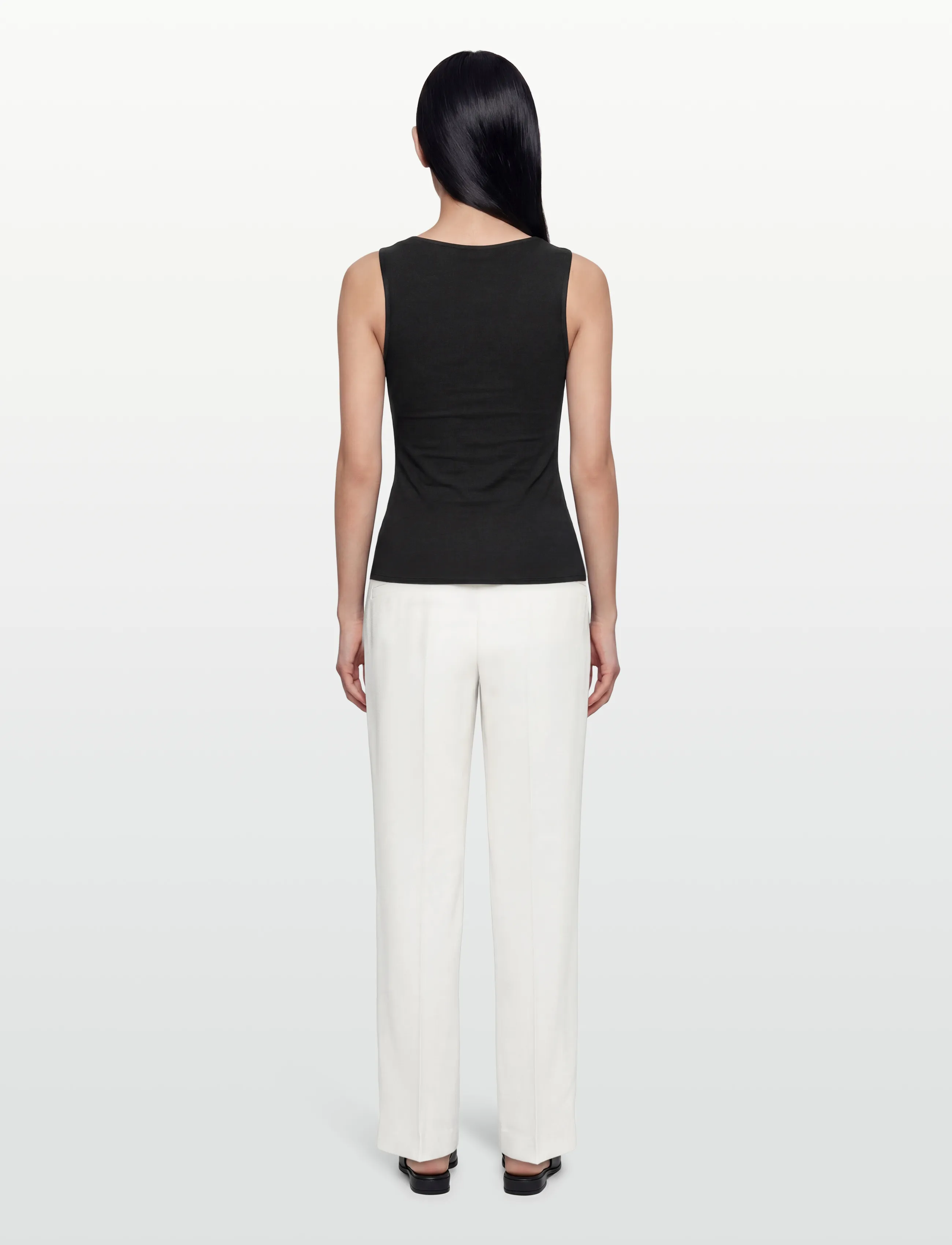 Gina Tricot - Square neck tank top - Ärmellose tops - black (9000) - 4