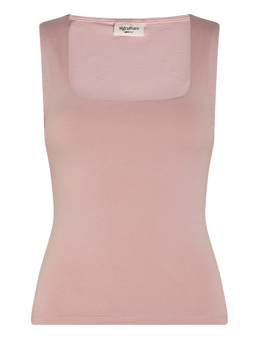 Gina Tricot - Square neck tank top - sleeveless tops - violet ice - 1