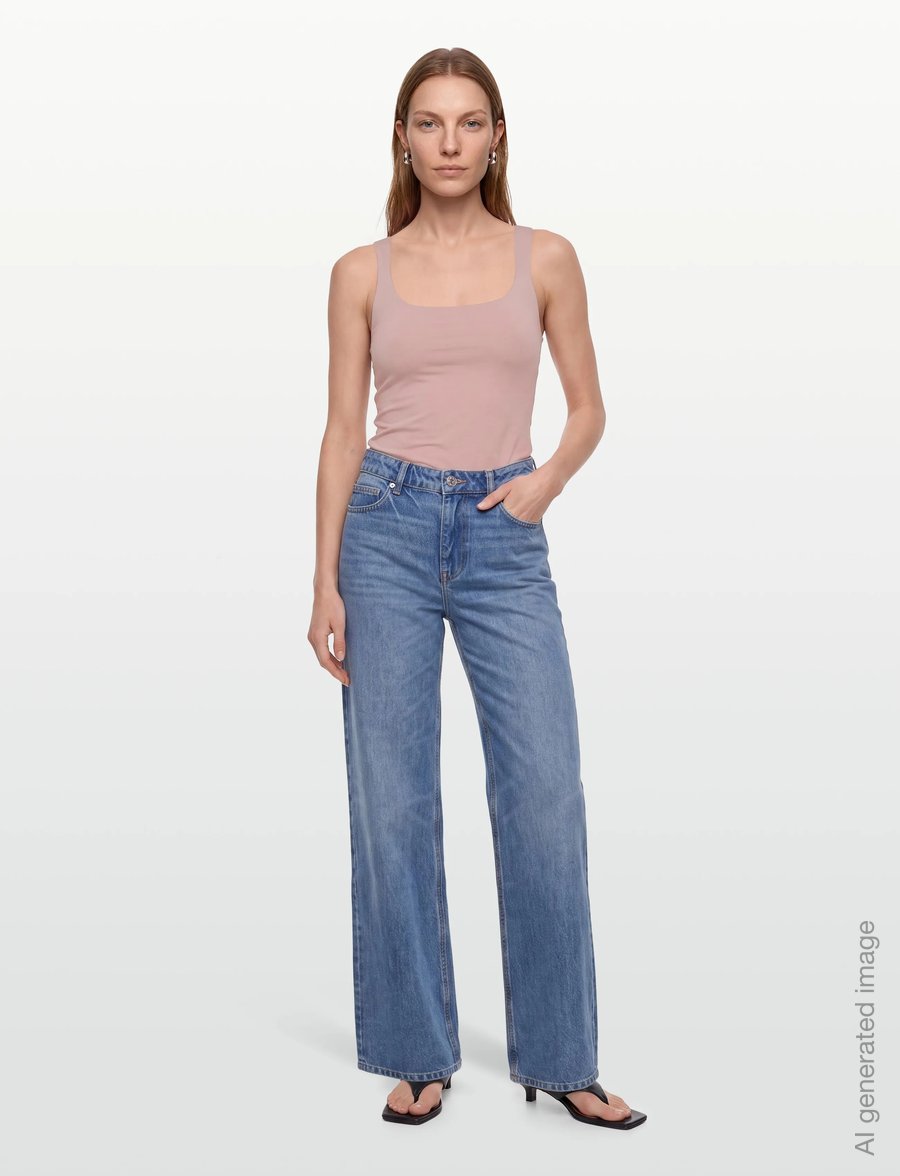 Gina Tricot - Square neck tank top - sleeveless tops - violet ice - 0