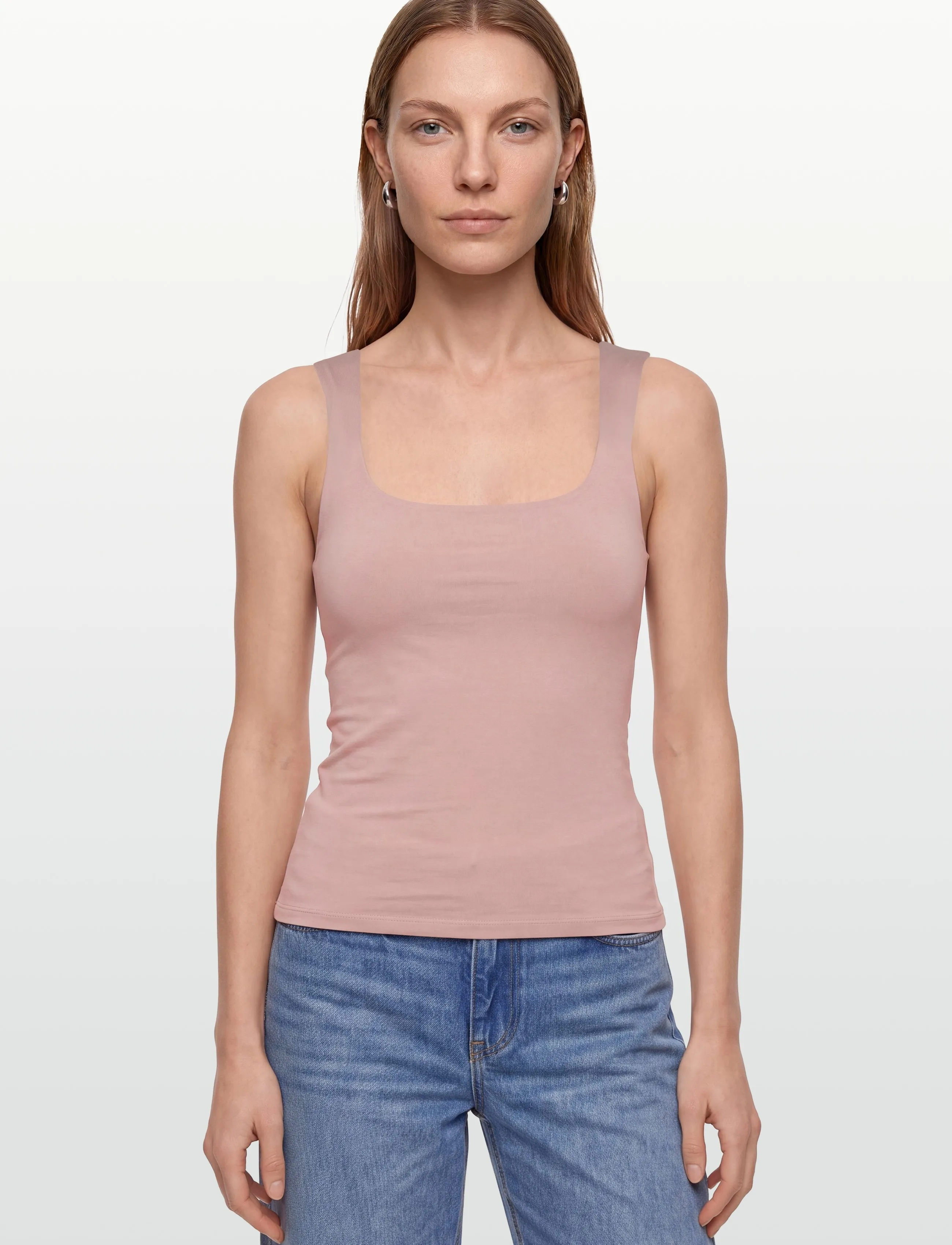 Gina Tricot - Square neck tank top - tanktops - violet ice - 3