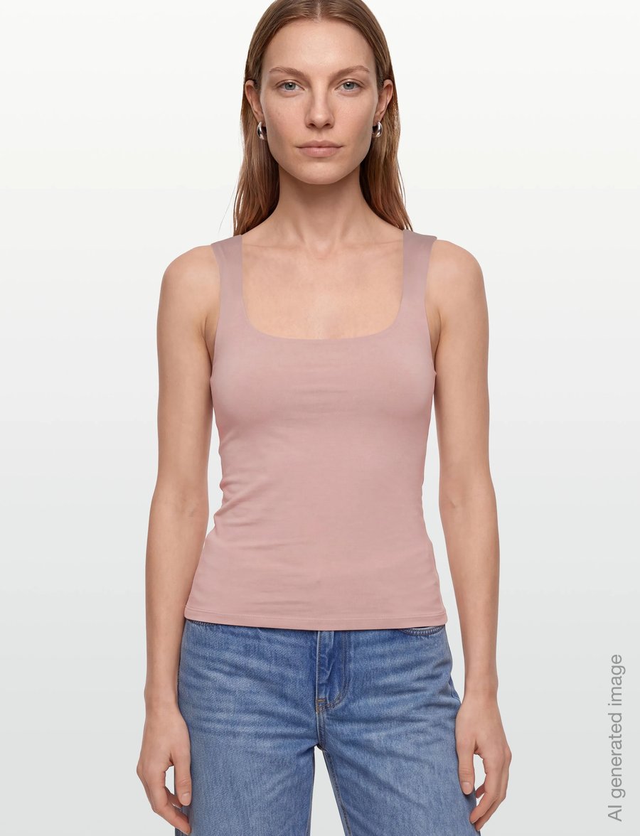 Gina Tricot - Square neck tank top - sleeveless tops - violet ice - 3