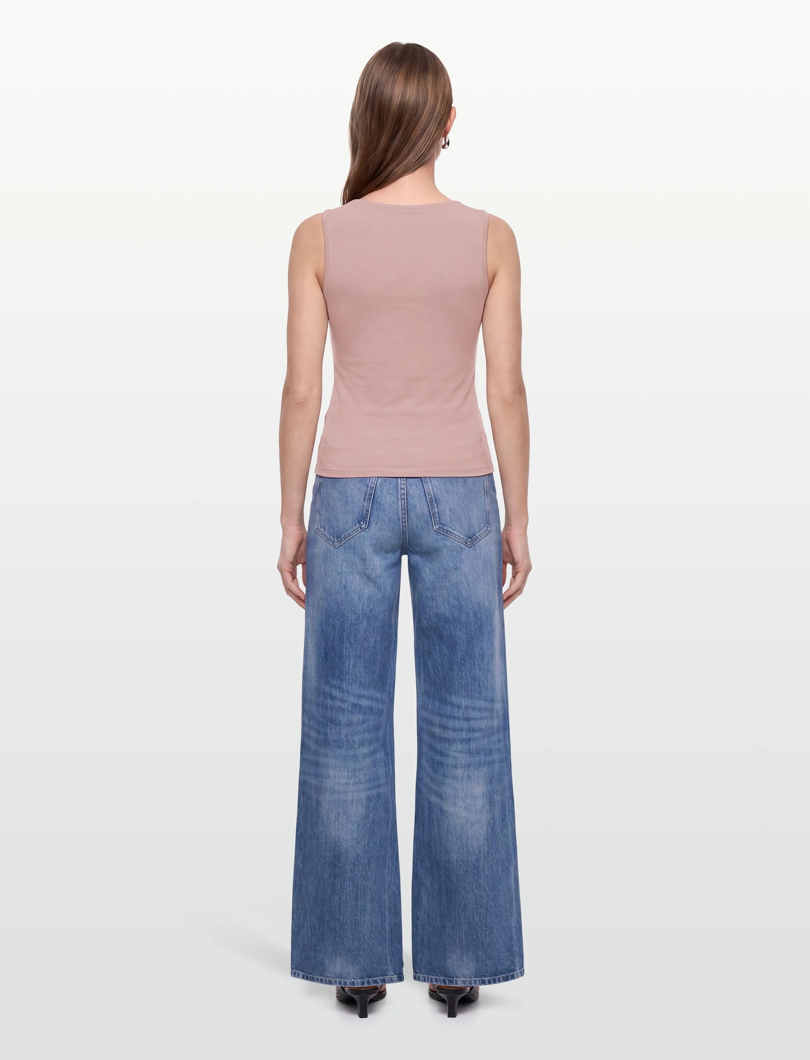 Gina Tricot - Square neck tank top - tanktops - violet ice - 4