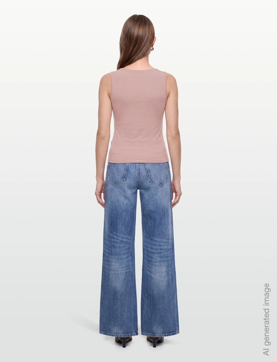Gina Tricot - Square neck tank top - sleeveless tops - violet ice - 4