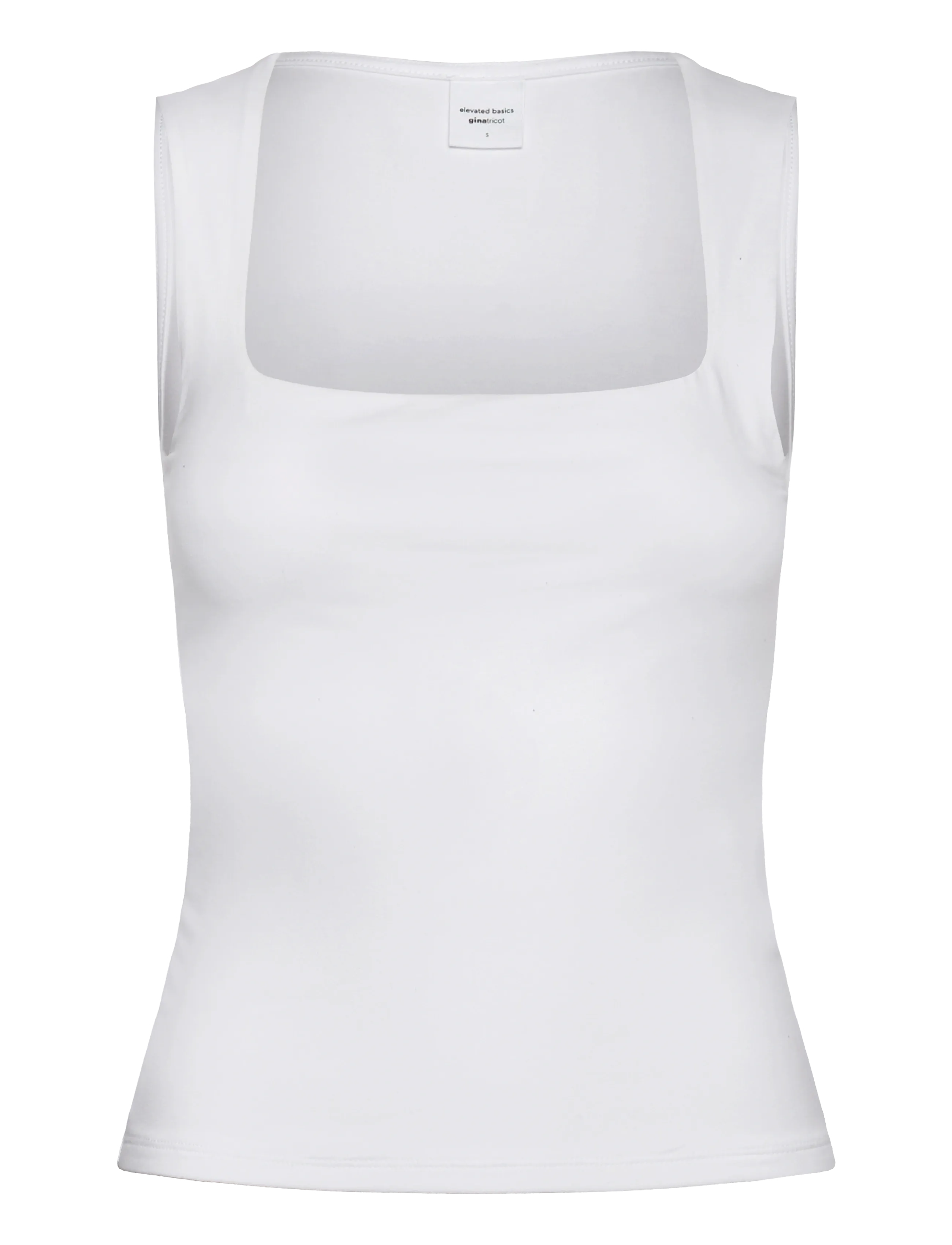 Gina Tricot Basic square tanktop - Tanktops - WHITE (1000) / white