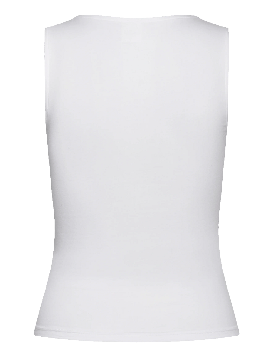 Gina Tricot - Square neck tank top - tanktops - white (1000) - 2