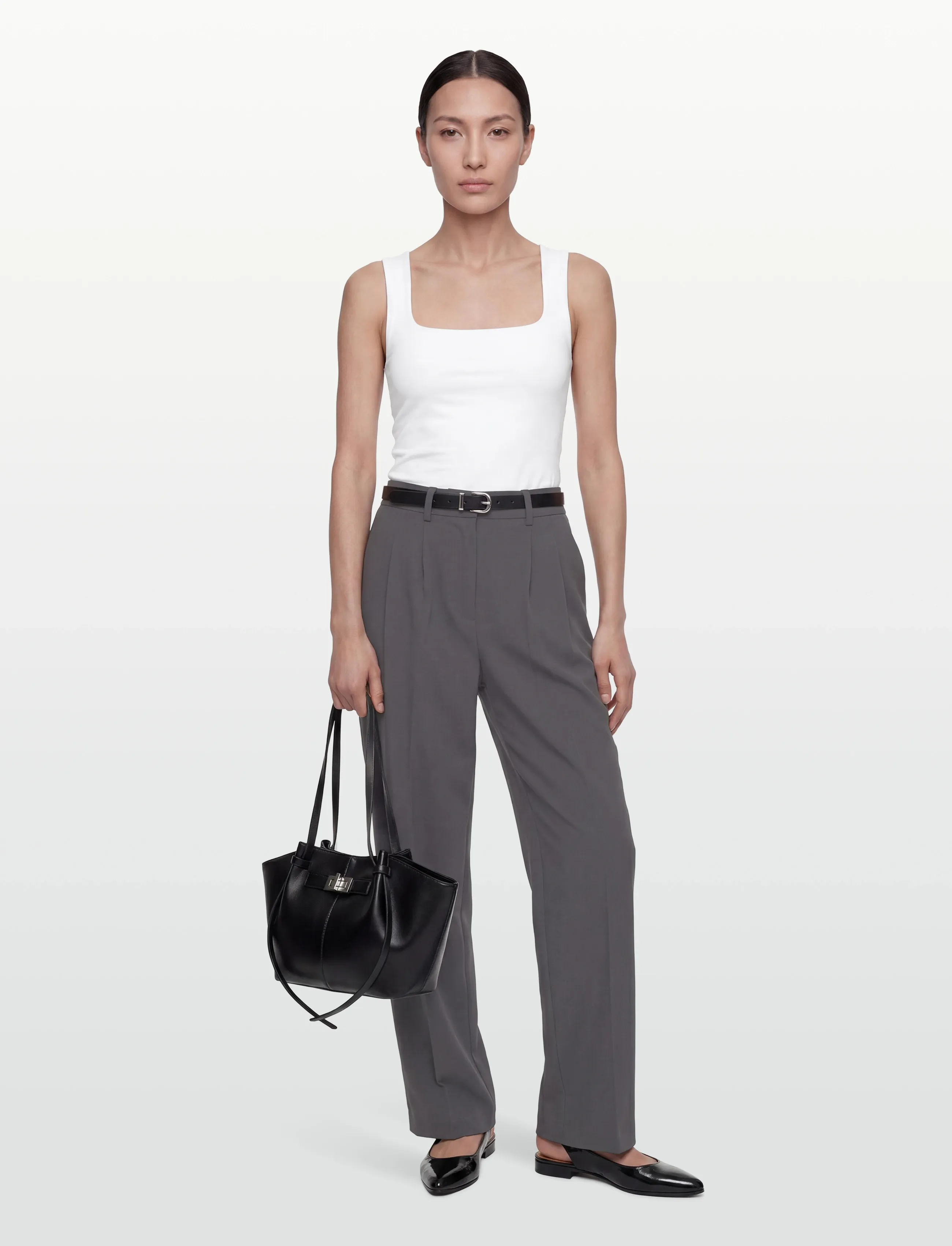 Gina Tricot - Square neck tank top - topid ja varrukateta alussärgid - white (1000) - 0