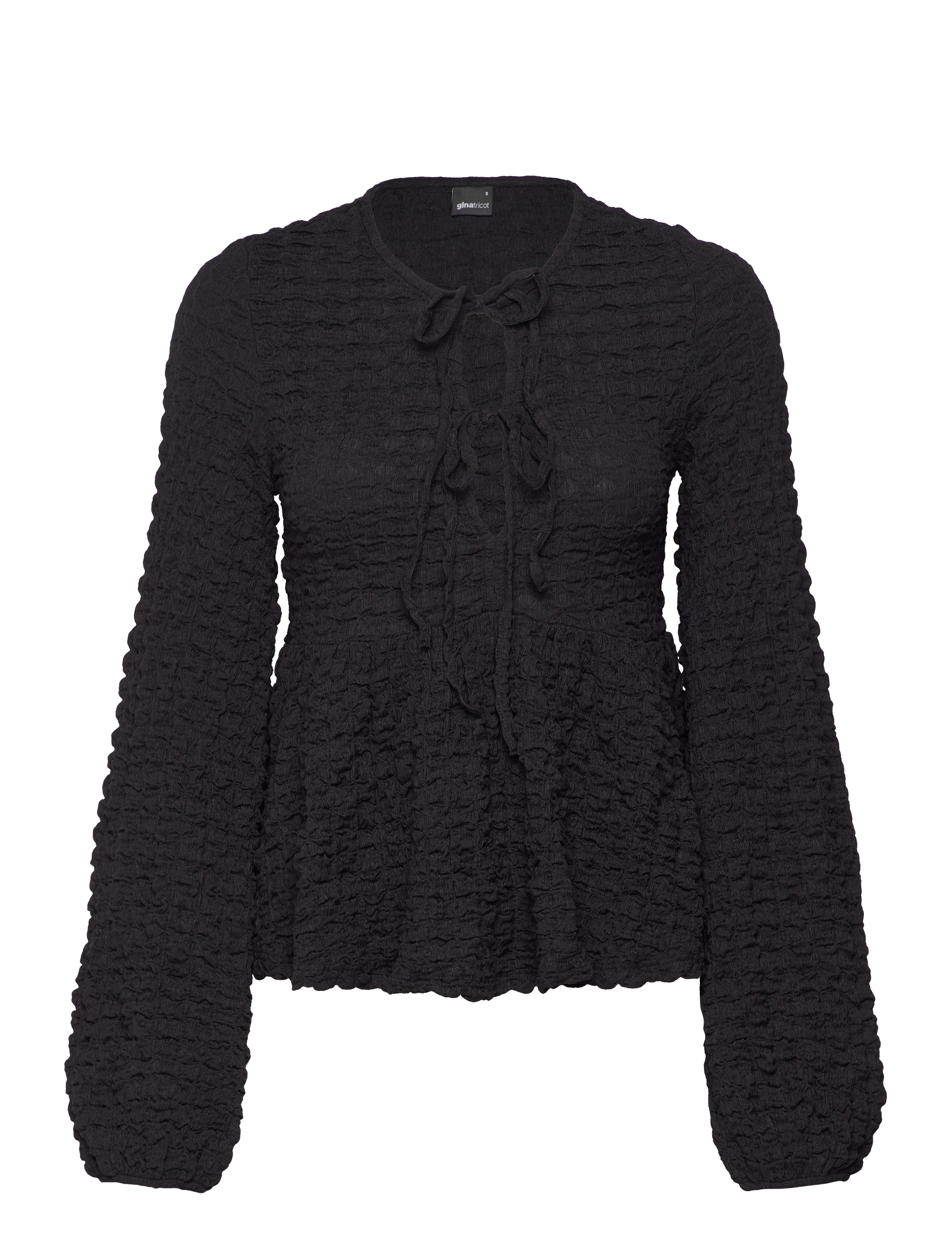 Gina Tricot Boho Top, XS, Black, Bluser > Langærmede, Dame