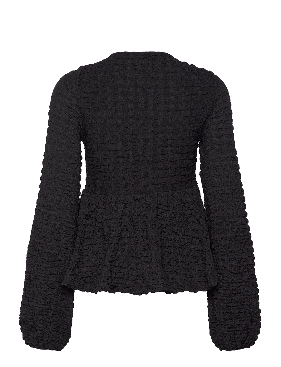 Gina Tricot - Boho top - langærmede bluser - black (9000) - 1