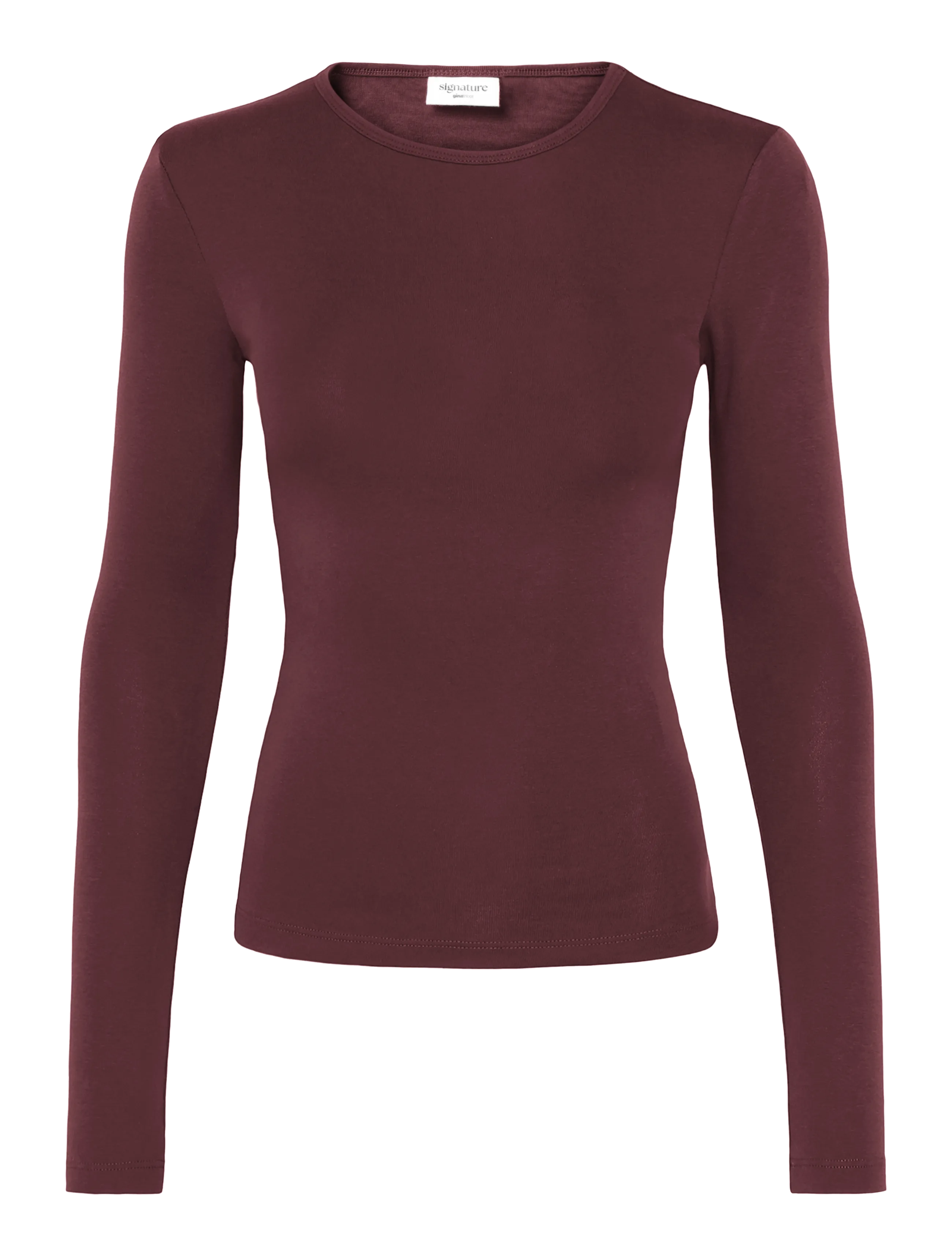 Gina Tricot Tight fit long sleeve top - Gina Tricot - DECADENT CHOCOLATE / brown