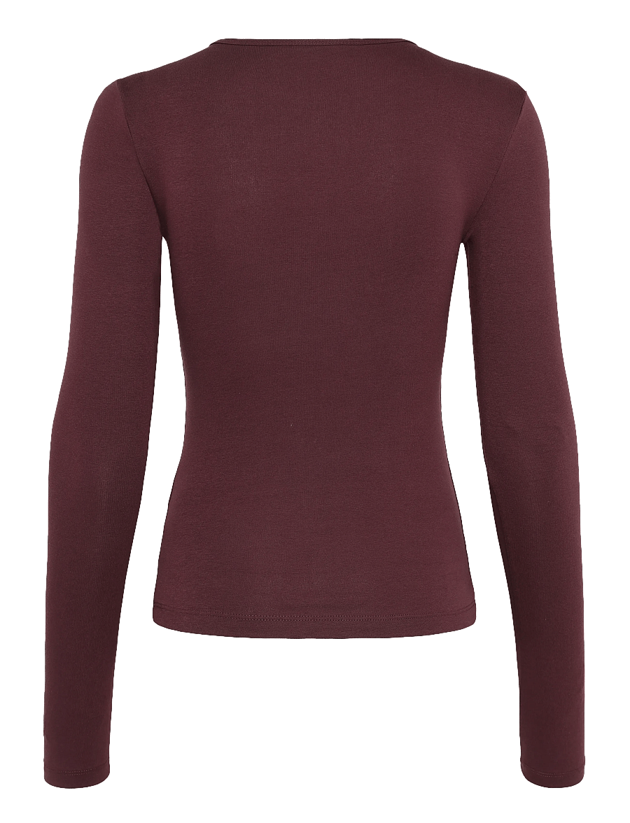 Gina Tricot - Tight fit long sleeve top - langærmede toppe - decadent chocolate - 1