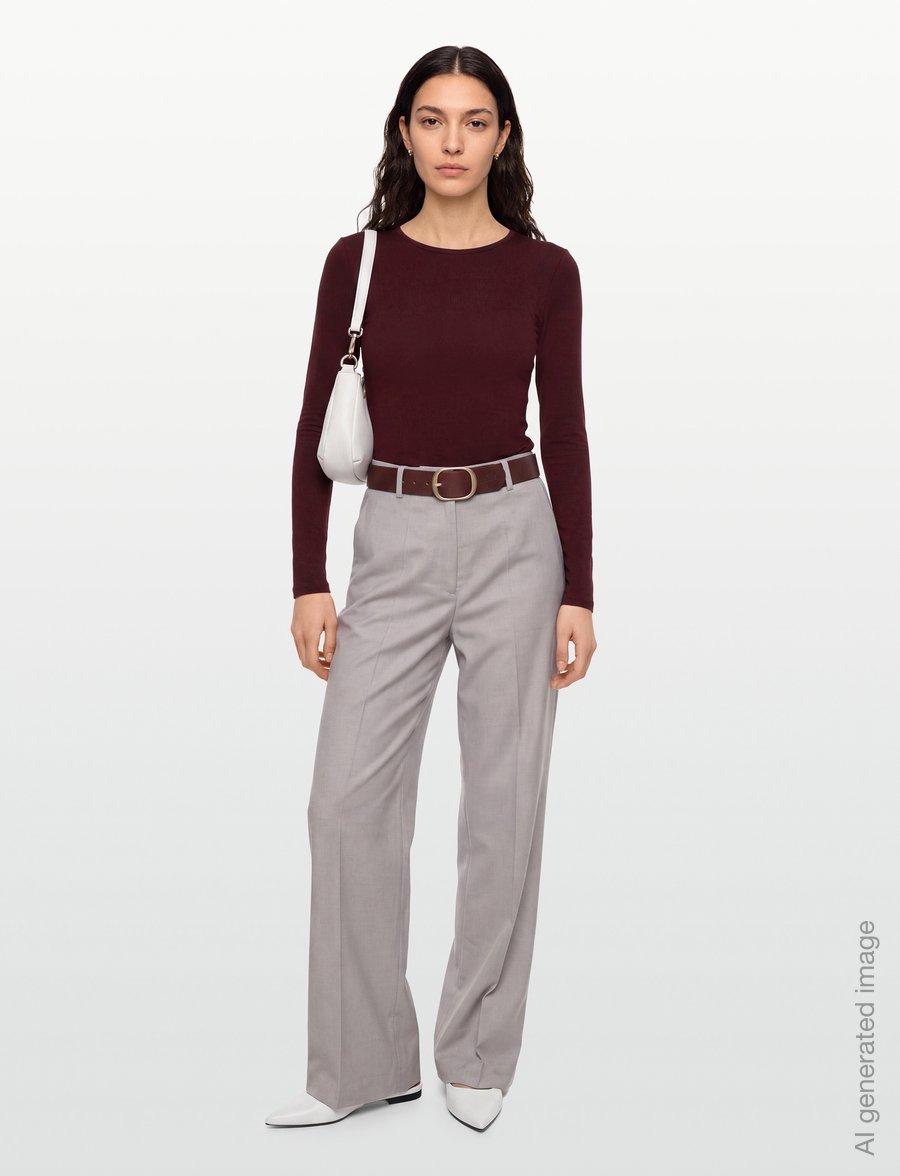 Gina Tricot - Tight fit long sleeve top - langærmede toppe - decadent chocolate - 0