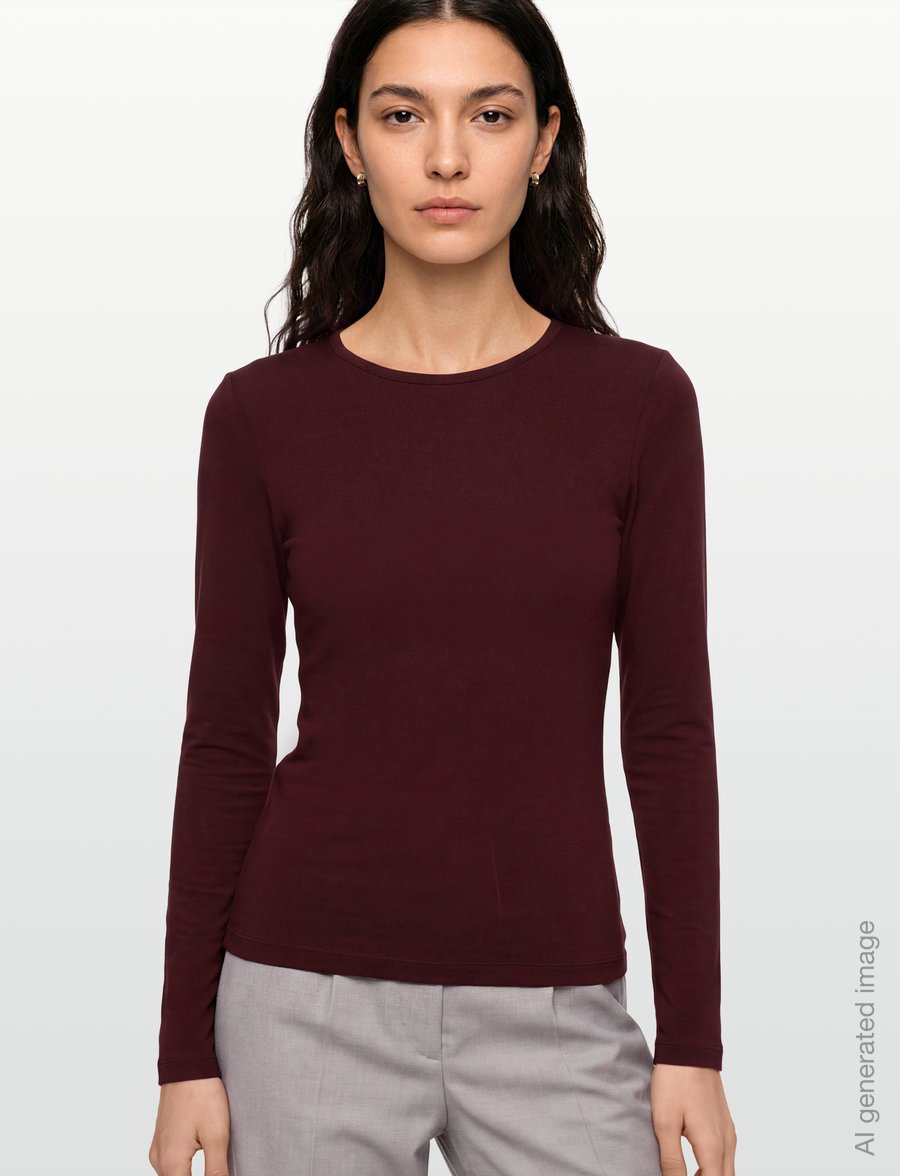 Gina Tricot - Tight fit long sleeve top - langærmede toppe - decadent chocolate - 3