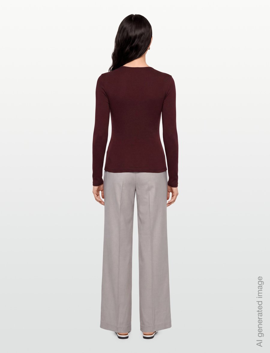 Gina Tricot - Tight fit long sleeve top - langærmede toppe - decadent chocolate - 4
