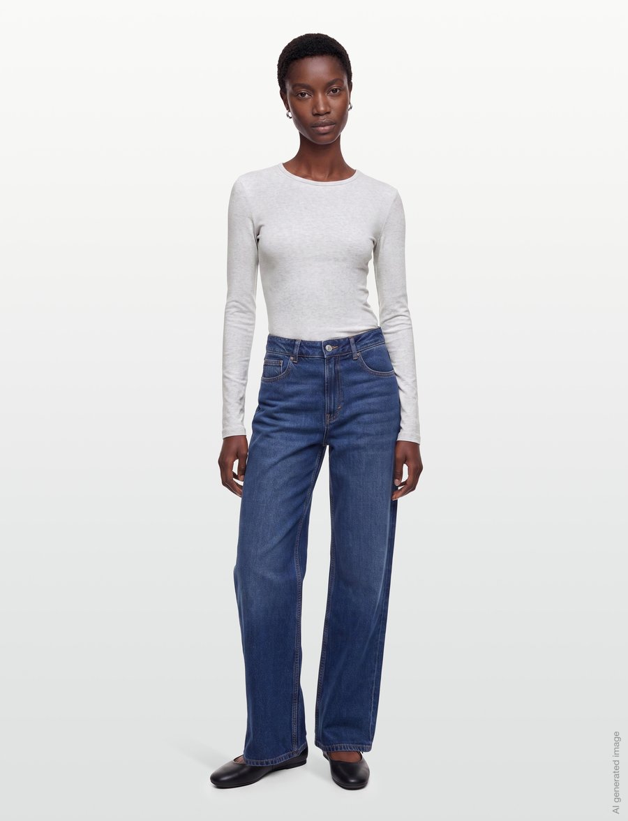 Gina Tricot - Tight fit long sleeve top - langærmede toppe - grey melange (8181) - 0