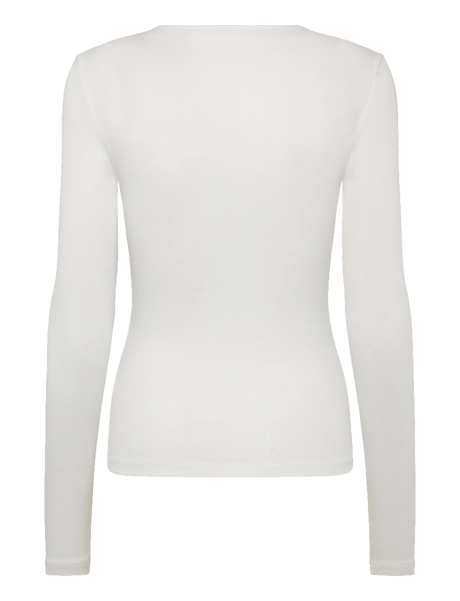 Gina Tricot - Tight fit long sleeve top - langærmede toppe - offwhite - 2