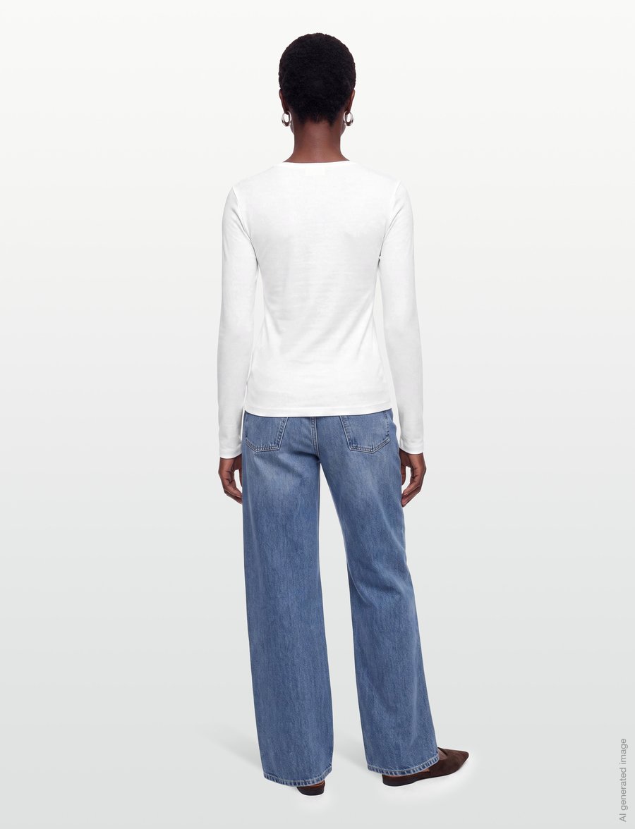 Gina Tricot - Tight fit long sleeve top - langærmede toppe - offwhite - 4