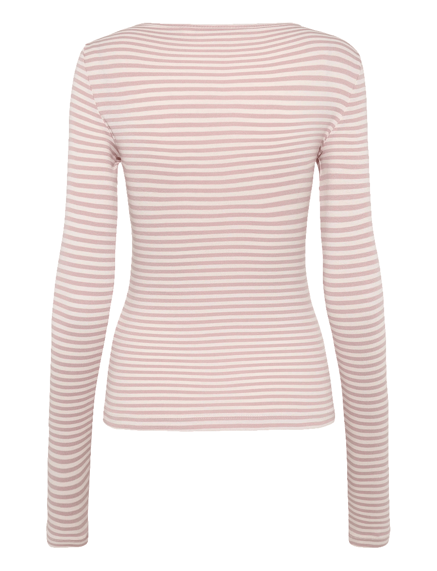 Gina Tricot - Tight fit long sleeve top - langærmede toppe - pink stripe - 1
