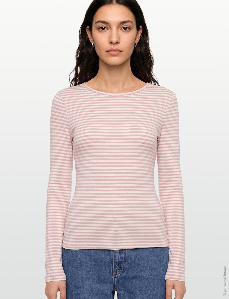 Gina Tricot - Tight fit long sleeve top - langærmede toppe - pink stripe - 3