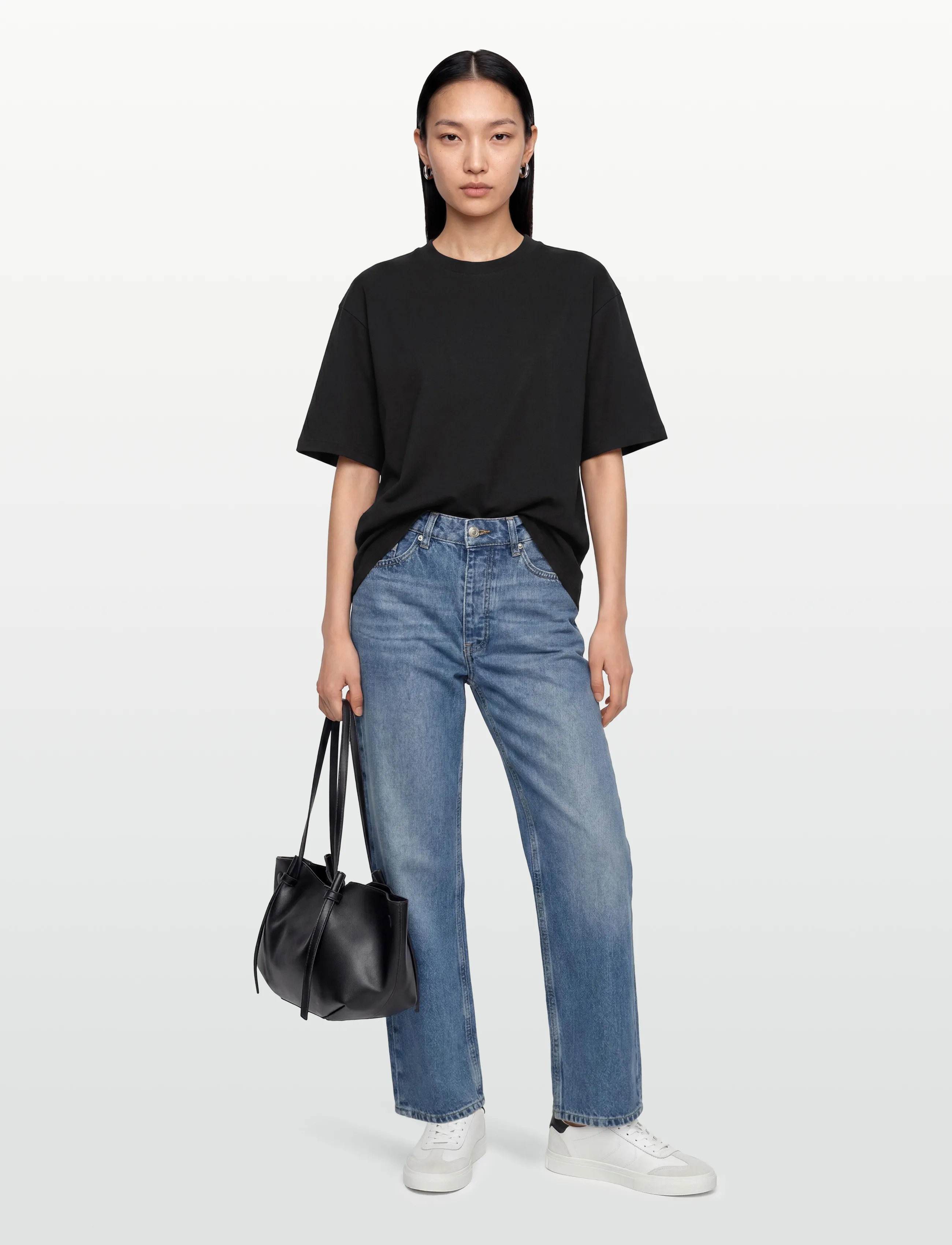 Gina Tricot Oversized tee - T-shirts - BLACK (9000) / black
