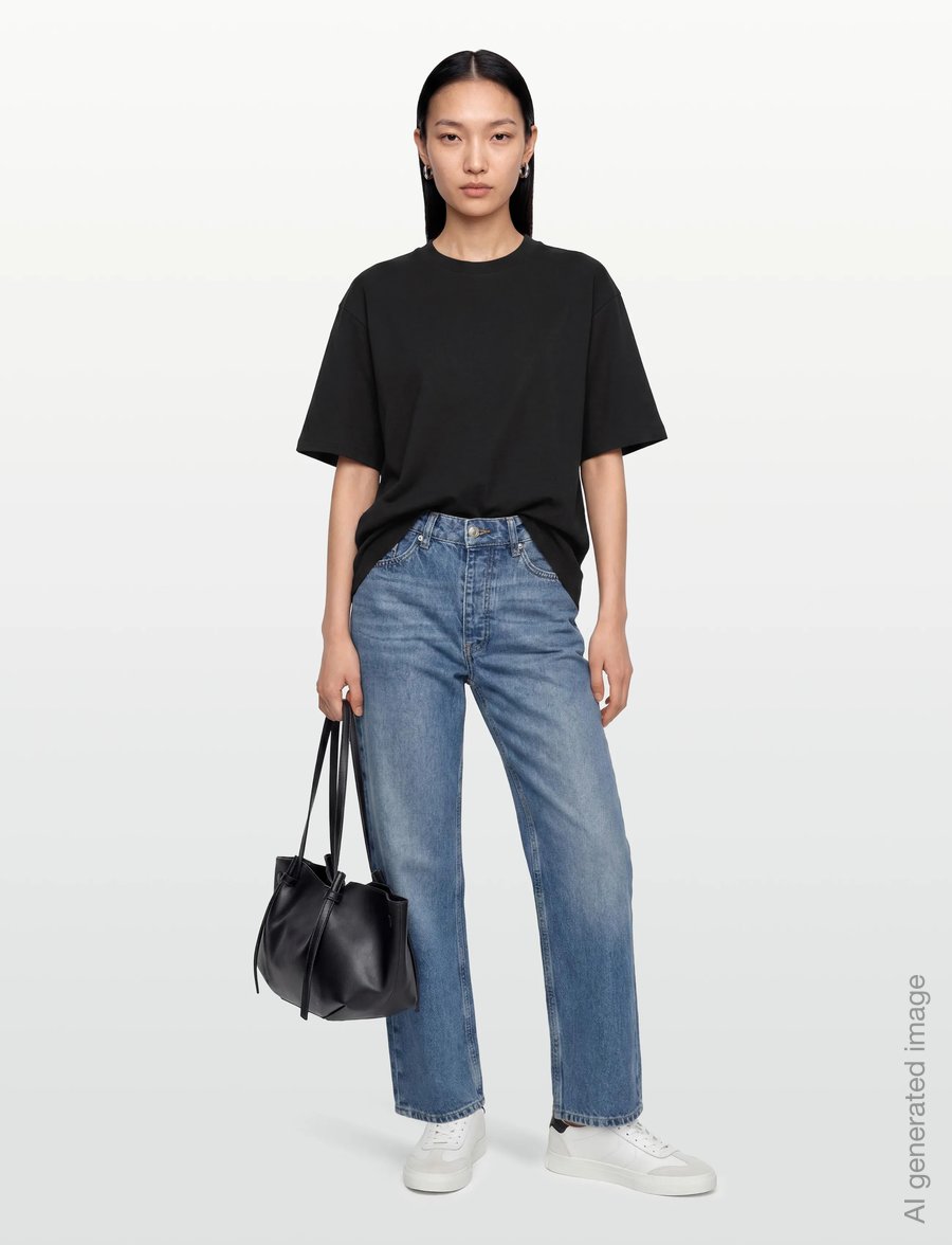 Gina Tricot - Oversized tee - t-shirts - black (9000) - 0