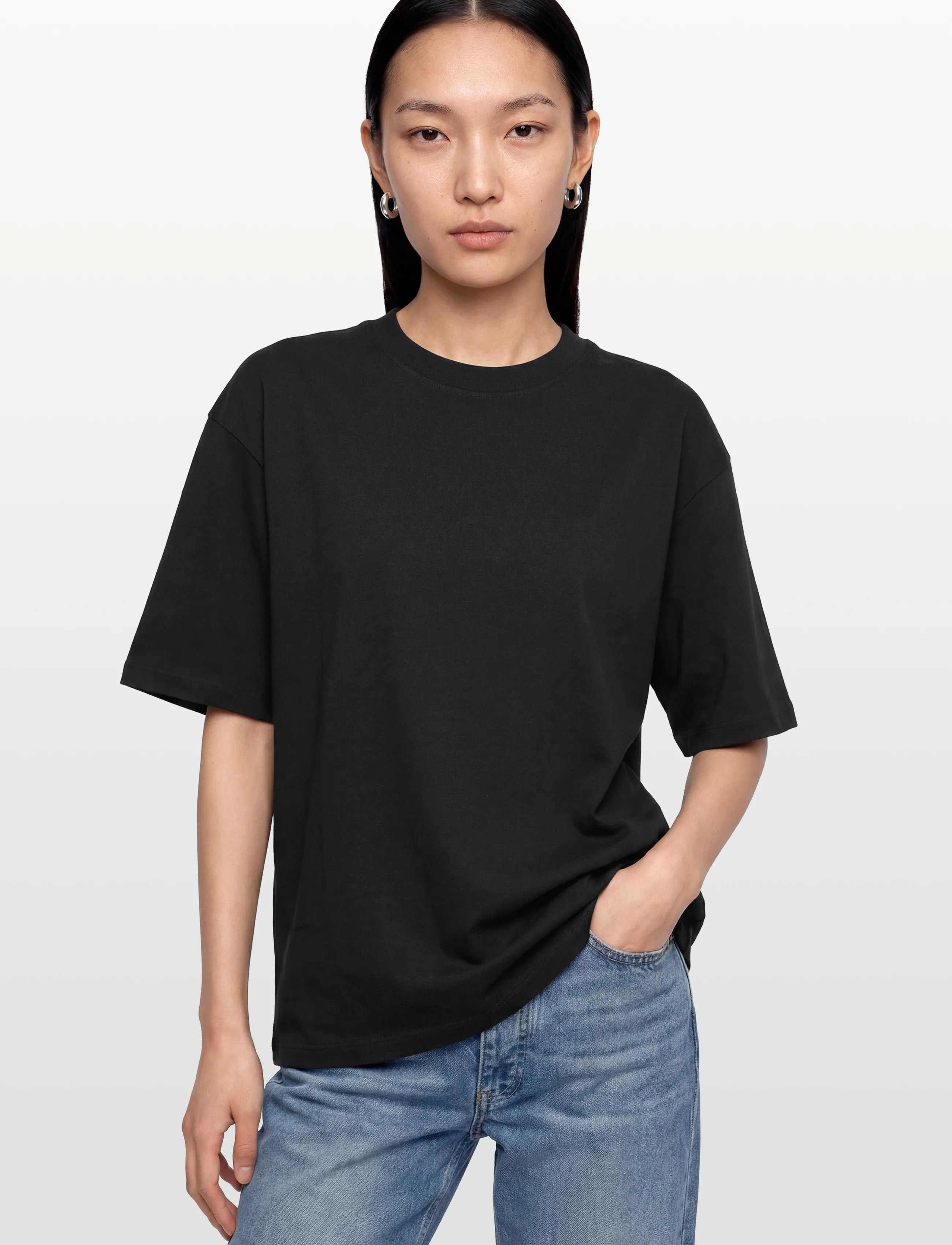 Gina Tricot - Oversized tee - t-shirts - black (9000) - 3