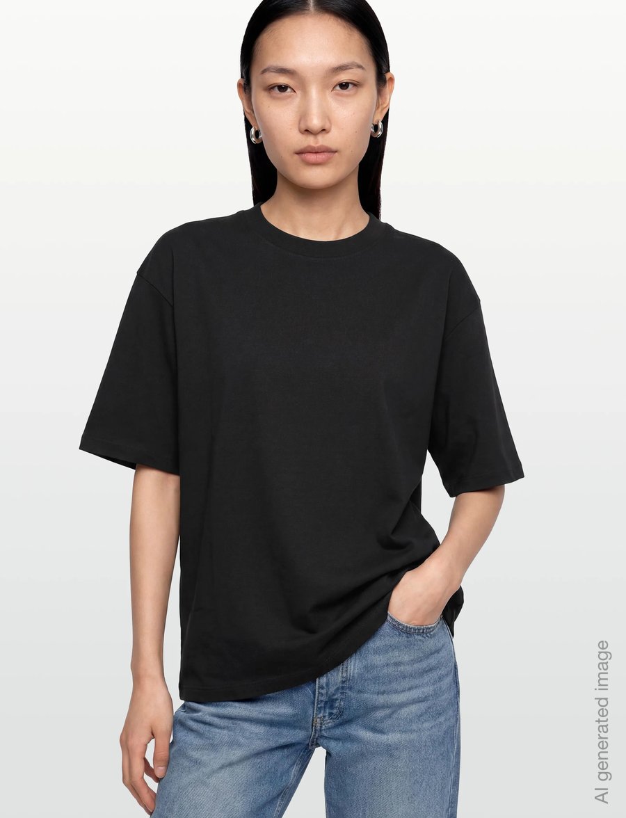 Gina Tricot - Oversized tee - t-shirts - black (9000) - 3