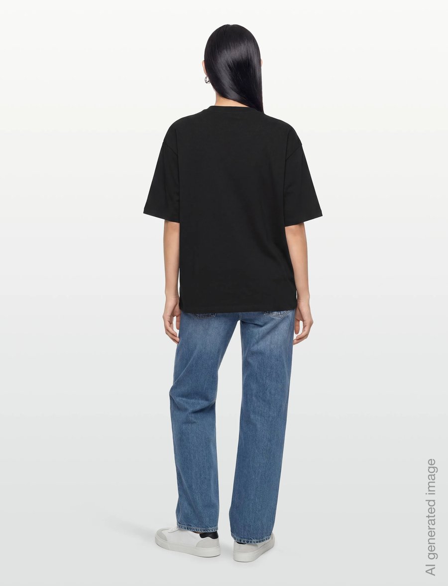 Gina Tricot - Oversized tee - t-shirts - black (9000) - 4