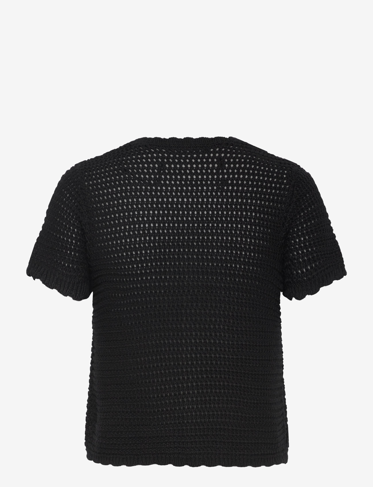 Gina Tricot - Knitted crochet cardigan - koftor - black (9000) - 1