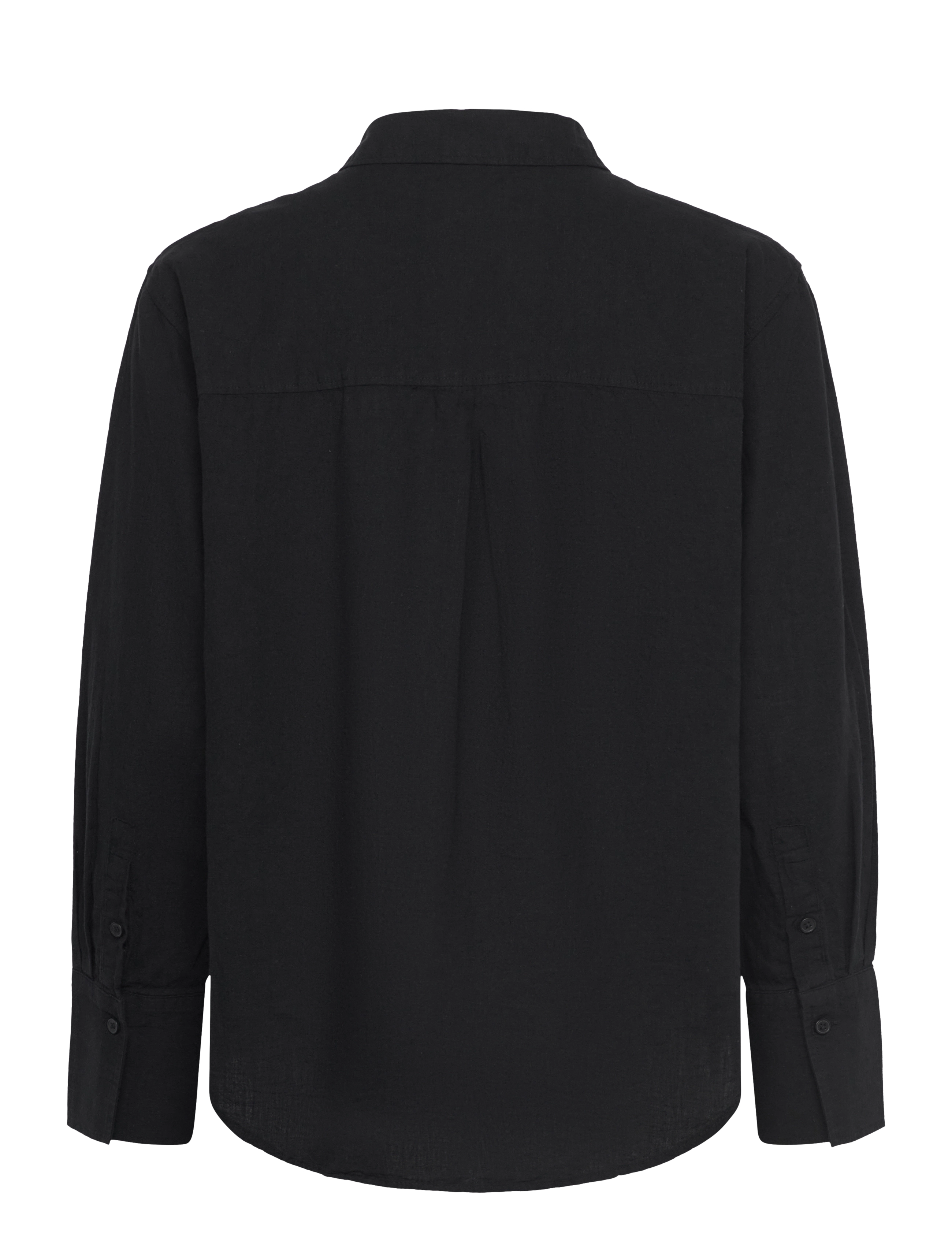Gina Tricot - Linen blend shirt - leinenhemden - black (9000) - 1