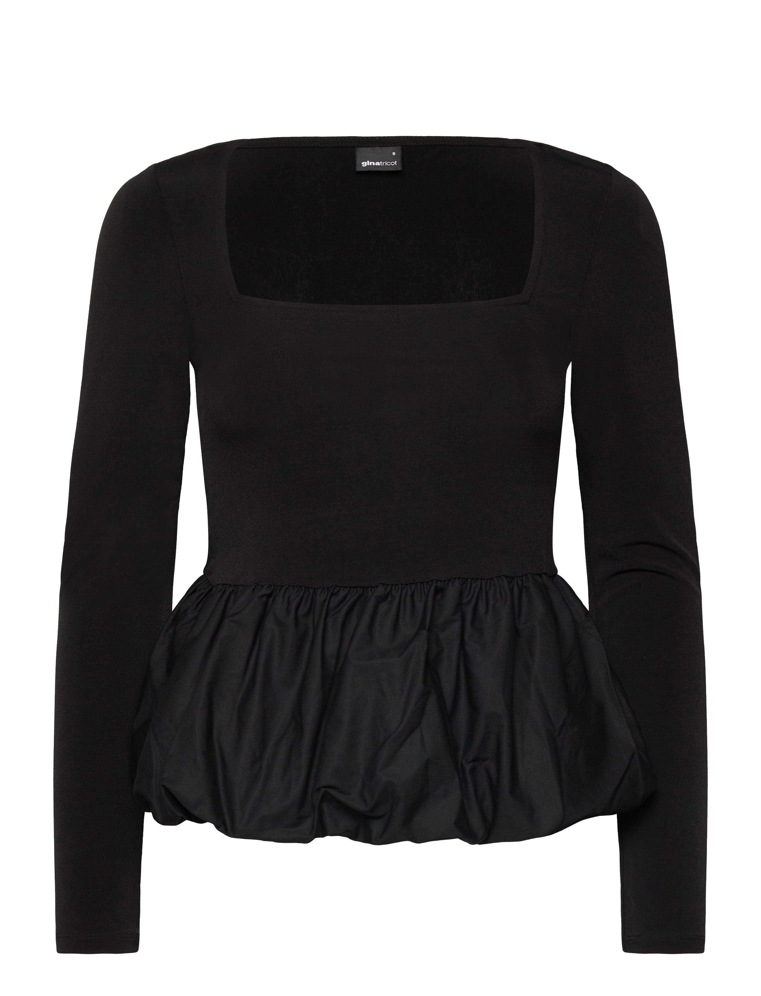 Gina Tricot Peplum top - Transitional Layering - BLACK (9000) / black