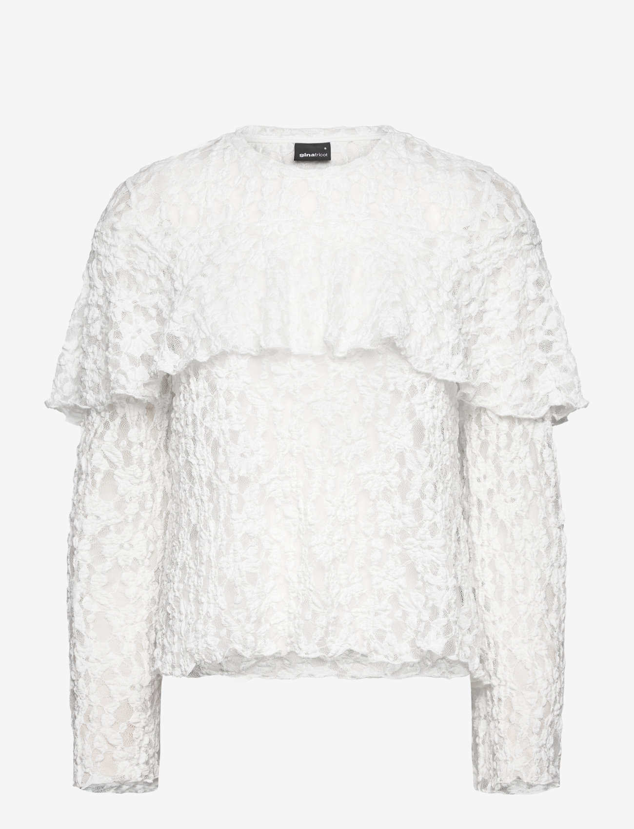 Gina Tricot - Boho lace top - pikkade varrukatega pluusid - offwhite - 0