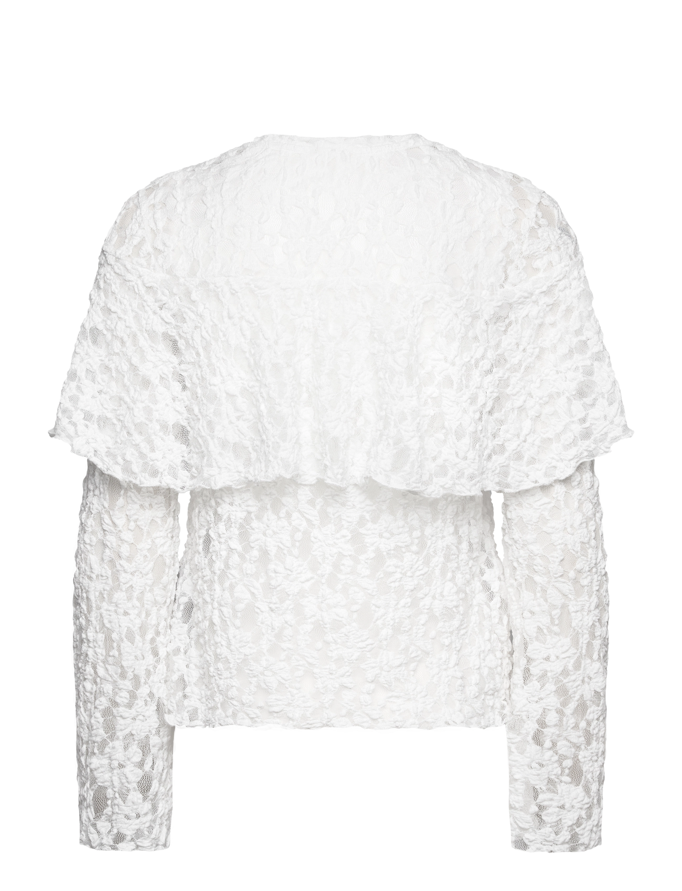 Gina Tricot - Boho lace top - pikkade varrukatega pluusid - offwhite - 1