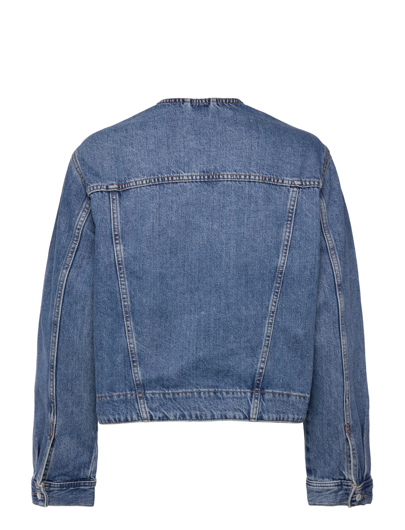 Gina Tricot - Collarless denim jacket - kevadjoped - mid blue - 1