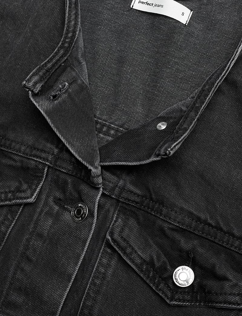 Gina Tricot - Collarless denim jacket - jeansjacken - offblack - 2