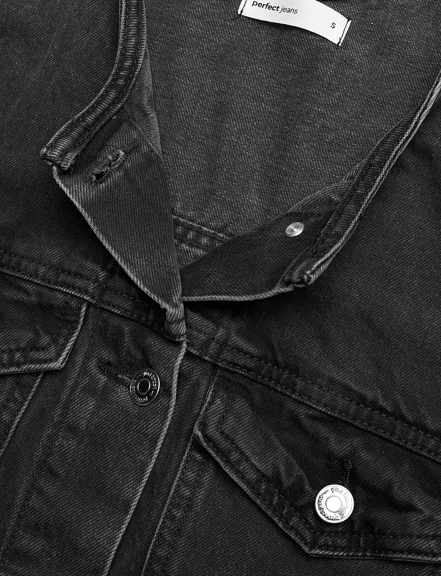 Gina Tricot - Collarless denim jacket - spijkerjassen - offblack - 2