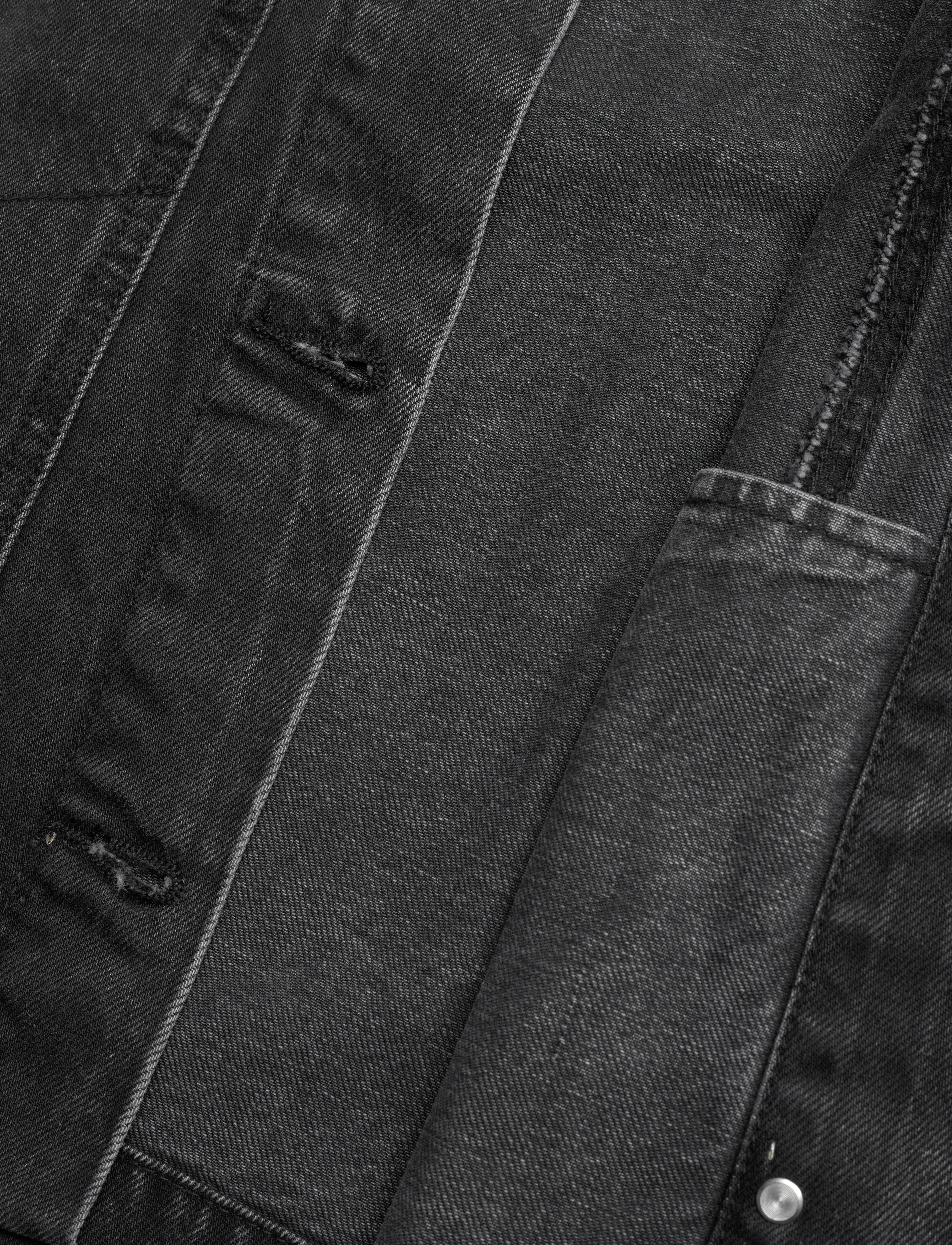 Gina Tricot - Collarless denim jacket - vestes de printemps - offblack - 4