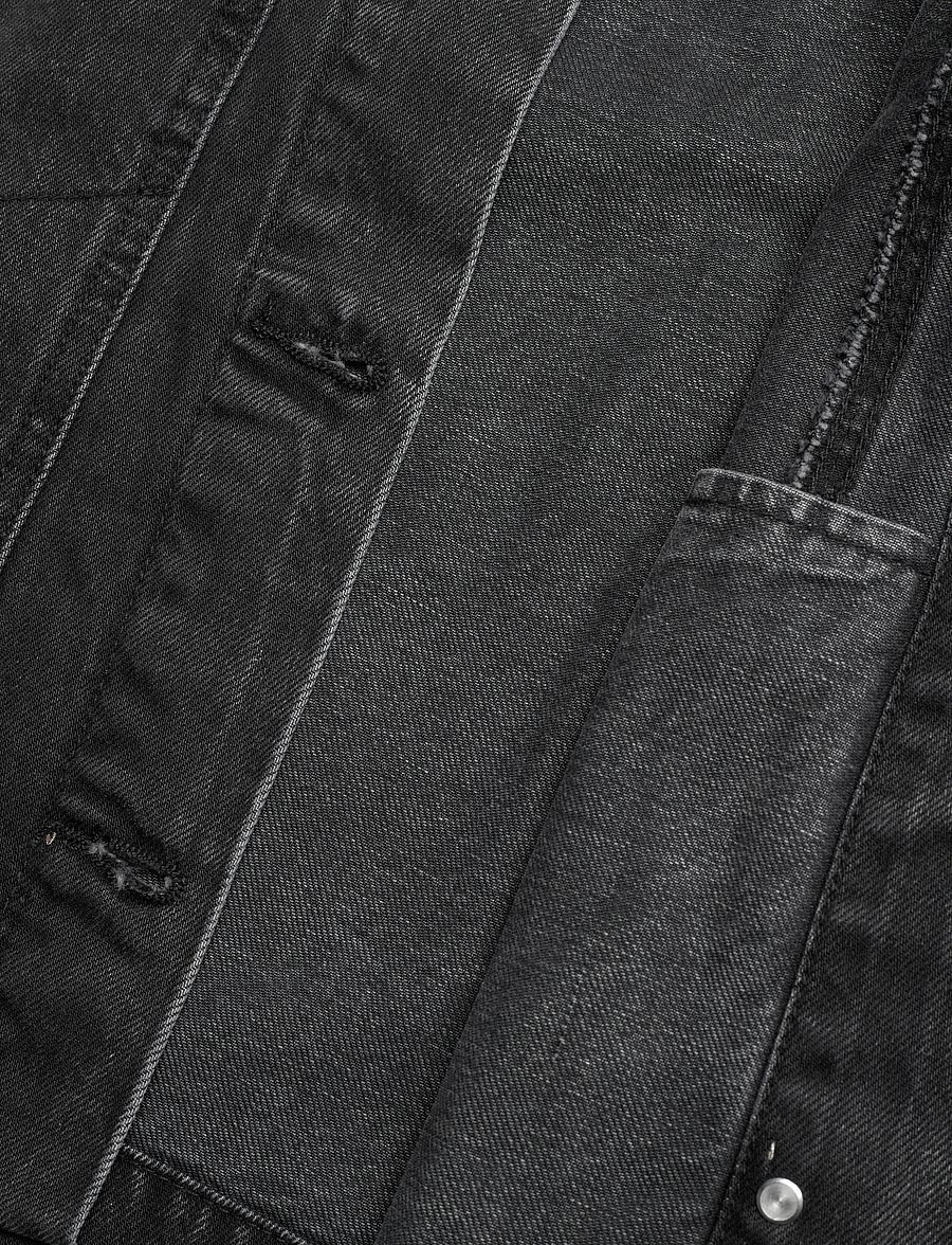 Gina Tricot - Collarless denim jacket - spijkerjassen - offblack - 4