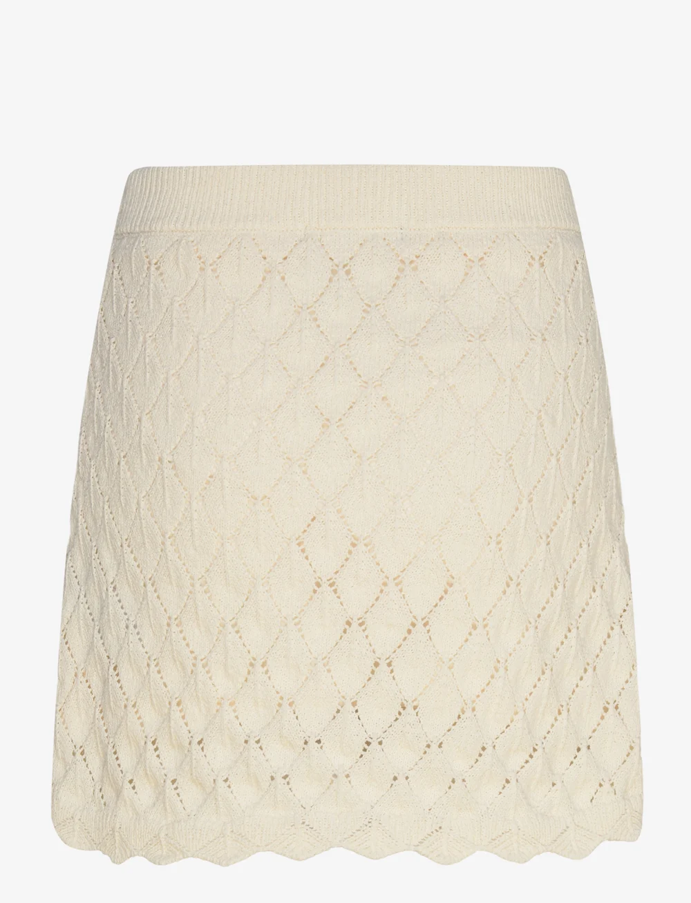 Gina Tricot - Knitted crochet mini skirt - miniseelikud - cream (1047) - 1
